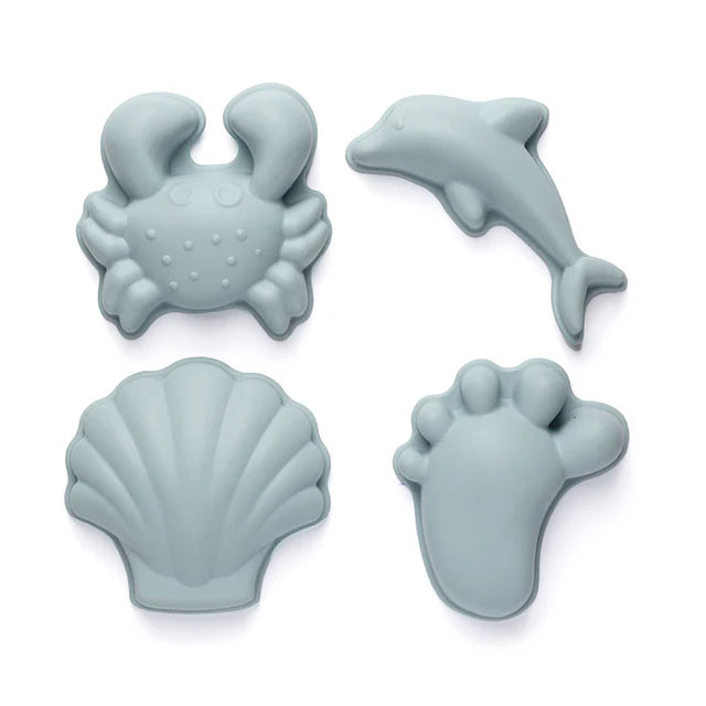 Scrunch Sand Moulds - Footprint Set - Duck Egg Blue