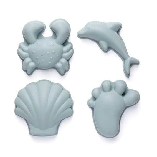 Scrunch Sand Moulds - Footprint Set - Duck Egg Blue