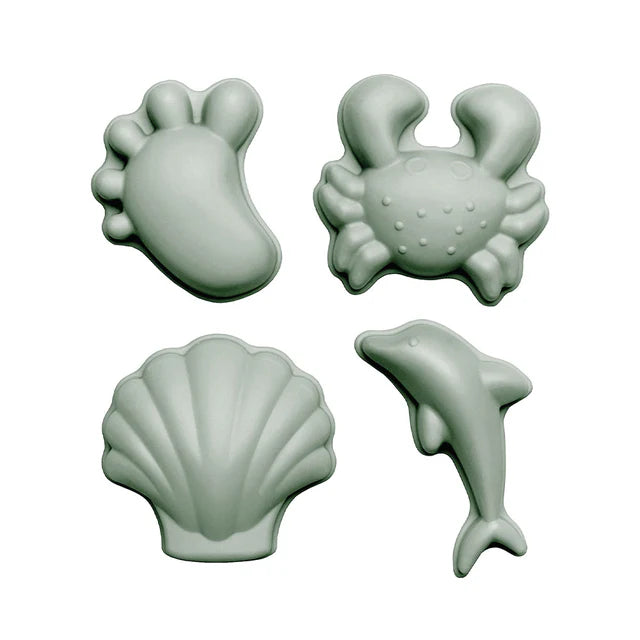 Scrunch Sand Moulds - Footprints set - Sage