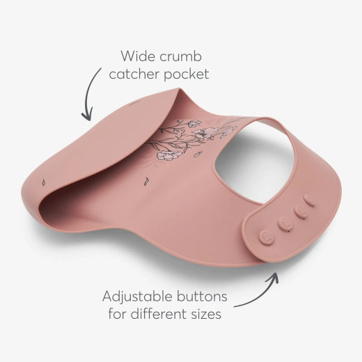Bib Platinum Silicone Flora: Blush